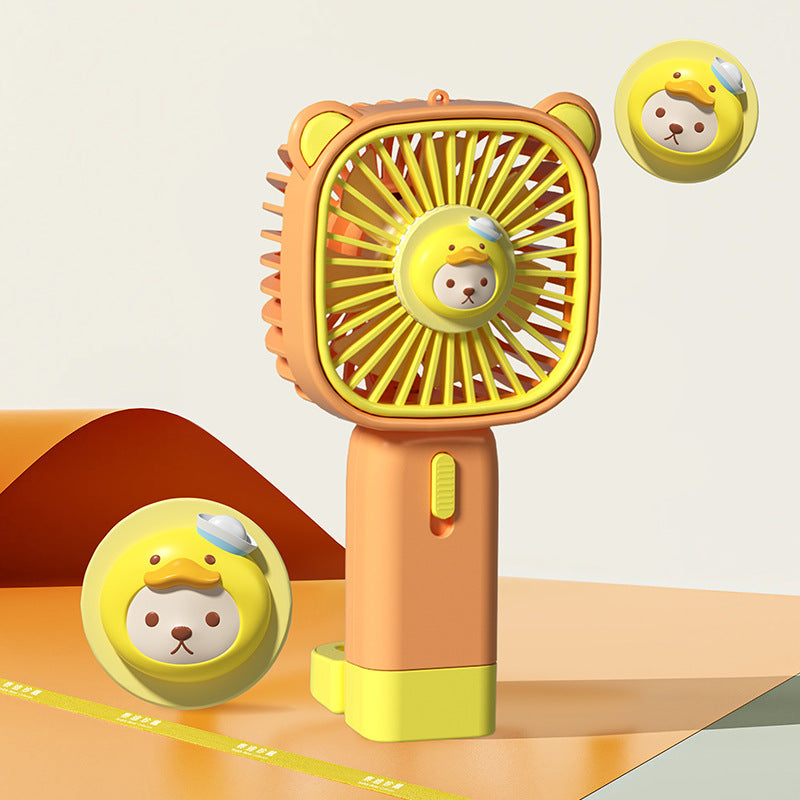 New Portable Rechargeable Teddy Handheld Mini Fan