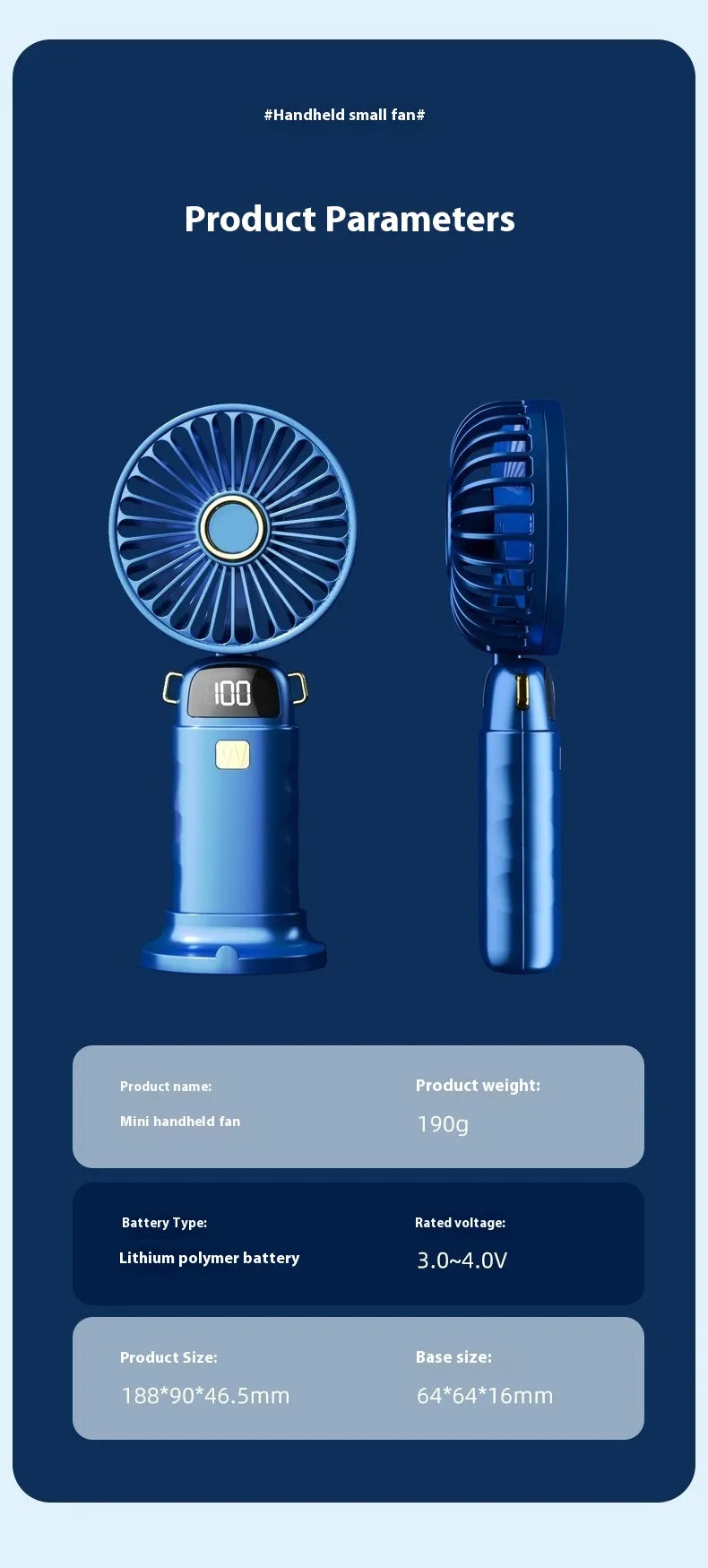 Mini USB Portable Handheld Desktop Fan