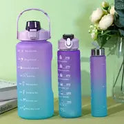 3PCS Leak-proof Motivational Sports Water Bottles