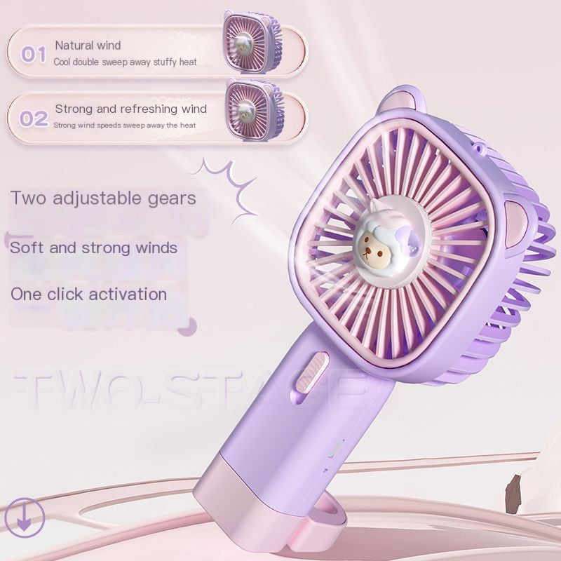 New Portable Rechargeable Teddy Handheld Mini Fan