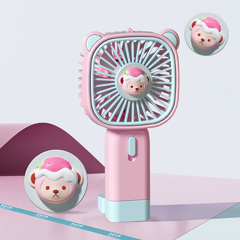 New Portable Rechargeable Teddy Handheld Mini Fan
