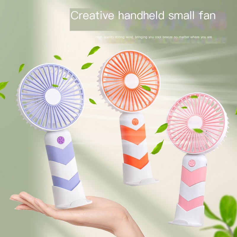 Portable USB Rechargeable Handheld Fan & Phone Stand